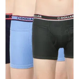 Dollar Bigboss Multicolor Cotton Solid Trunks (Pack of 3)-picture-13
