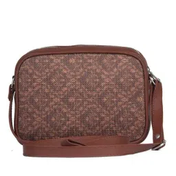 ZOUK Brown Printed Small Cross Body Bag-7