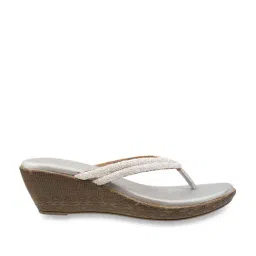 Metro Women's Silver Thong Wedges-image-32