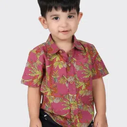 Fabindia Kids Purple & Yellow Cotton Printed Shirt-picture-42