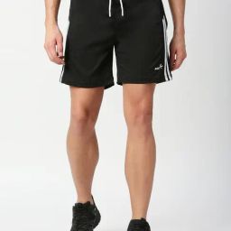 Fitz Black Slim Fit Striped Shorts-picture-20