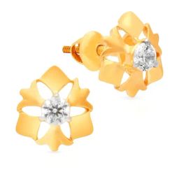 Malabar Gold and Diamonds 18k Gold Floral Earrings for Women-picture-27