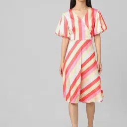 Only Multicolor Striped A Line Dress-image-30