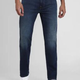 American Eagle Navy Cotton Regular fit Solid Jeans-image-81