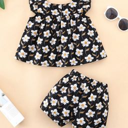 YK Girls Printed Round Neck Short Sleeves Top With Shorts-picture-6