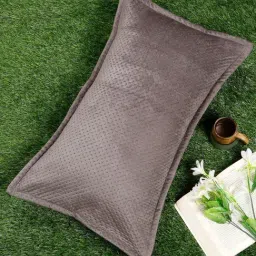 HOSTA HOMES Ultrasonic Abstract Brown 280 TC Polyvelvet Pillow Cover-image-70