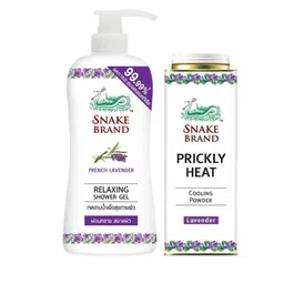 SNAKE BRAND French Lavender Cooling Powder 280 g With French Lavender Shower Gel 450 ml-22