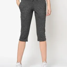 FEMEA Charcoal Cotton Textured Capri-image-39