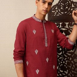 House of Pataudi Embroidered Rozana Kurta-picture-46
