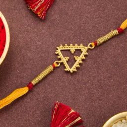 Fabindia Women Gold Solid Rakhi with Tie-Up Closure-37