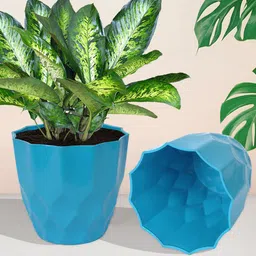 Kuber Industries Blue Textured Planter-image-85