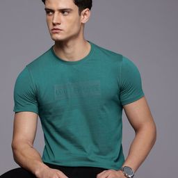 Louis Philippe Jeans Slim Fit Brand Logo Applique Pure Cotton T-shirt-picture-6