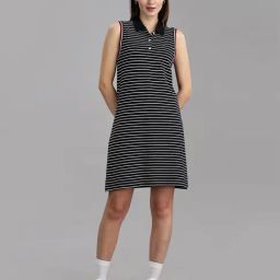 TOMMY HILFIGER Navy Blue Stripes Dress-image-83