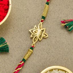 Fabindia Women Gold Solid Rakhi with Tie-Up Closure-image-69
