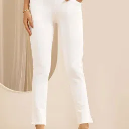 Libas White Slim Fit Jeggings-image-49