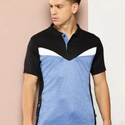 Club York Black Regular Fit Sports Polo T-Shirt-image-96