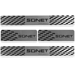 AllExtreme Car Door Foot Step Sill Plate Mirror Finish Silver Stainless Stee Compatible For Sonet(Set of 4)-image-81