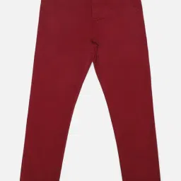 Allen Solly Junior Maroon Solid Trousers-picture-7