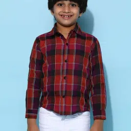 Tales & Stories Kids Multicolor Chequered Full Sleeves Shirt-picture-14