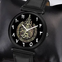 CSAMON Men eather Straps Analogue Watch C34BLK Islamic NUM08 Chikani L-28
