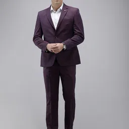Park Avenue Notched Lapel Collar Regular Fit 2 Piece Party Suit-image-73
