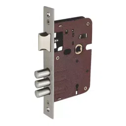 Harrison 70 mm Brass SN Finish Lever Mortise Bullet Lock Body, 0697-1
