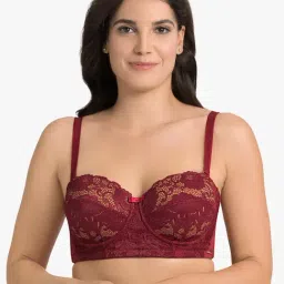 Ultimo Biking Red Under Wired Padded Balconette Bra-picture-15