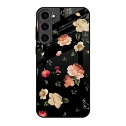 QRIOH Floral Printed Lightweight Silicone Samsung Galaxy S23 Plus 5G Glass Back Case-picture-47