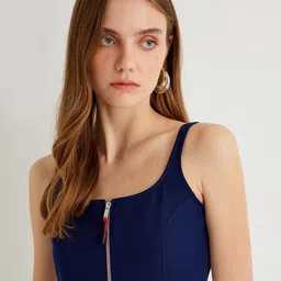 Koton Women Solid Shoulder Straps Top-image-79