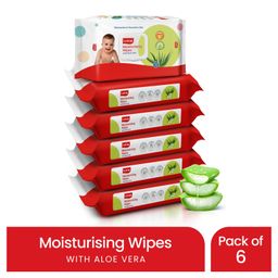 LuvLap Moisturising Wet Wipes with Lid, Aloe Vera, Vitamin E, Chamomile Extract, 72 Wipes/Pack, 6 Packs-21