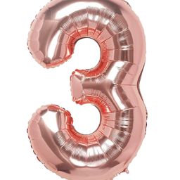 Shopperskart 3rd Birthday Foil Balloon - Rose Gold-28