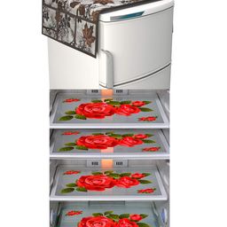Dakshya Industries Fridge Top Cover and Fridge Mat Combo Set of 5-12