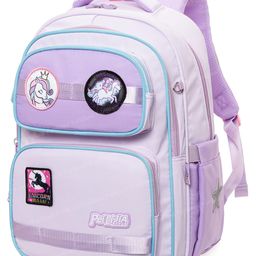 Bunie Stylish Unicorn Theme School Backpack for Girls Purple - 15 Inches-image-4