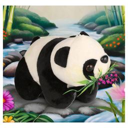 Tickles Panda with Leaves Stuffed Soft Plush Animal Toy for Kids (Length 19 cm Color: Black and White)-12