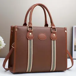 SYGA Elegant Vertical Square Handbag for Women Stylish & Practical (Brown)-picture-40