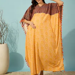 The Kaftan Company Printed Maxi Nightdress-image-14