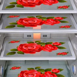 Dakshya Industries Fridge Top Cover and Fridge Mat Combo Set of 5 image 2