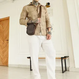 Campus Sutra Comfort Textured Spread Collar Casual Shirt-image-47