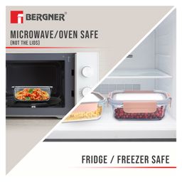 Bergner Smart Lock Borosilicate Rectangular Food Container 1.5 L image 4