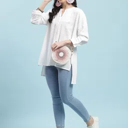 Shree Liva Mandarin Collar Tunic-image-8