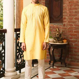 PATR Men Solid Kurta with Pyjama-15