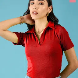 Metronaut Women Solid Fitted Top-image-14