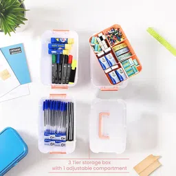 Kuber Industries Peach-Coloured Set of 2 Water Resistant Multi-Utility Organisers image 4