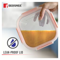 Bergner Smart Lock Borosilicate Rectangular Food Container 1.5 L image 5