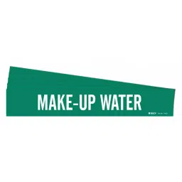 BRADY Vinyl Pipe Marker Make-Up Water Green and White 2-1/4 x 14 x 0.004 inch, 782A60 (Pack of 5)-image-5