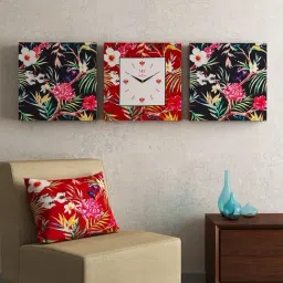 SEJ by Nisha Gupta Multicolor Framed Analogue Wall Clocks - Set of 3-37