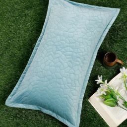 HOSTA HOMES Ultrasonic Abstract Blue 280 TC Polyvelvet Pillow Cover-image-64