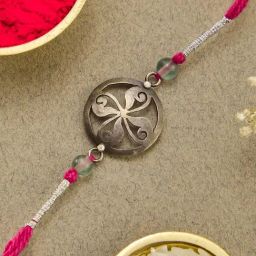 Fabindia Women Bronze Solid Rakhi with Tie-Up Closure-image-95