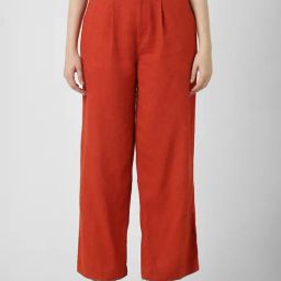 Van Heusen Red Blended Regular Fit Mid Rise Trousers-picture-22