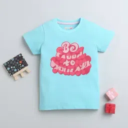 Bumzee Kids Blue Graphic Print T-Shirt-image-58